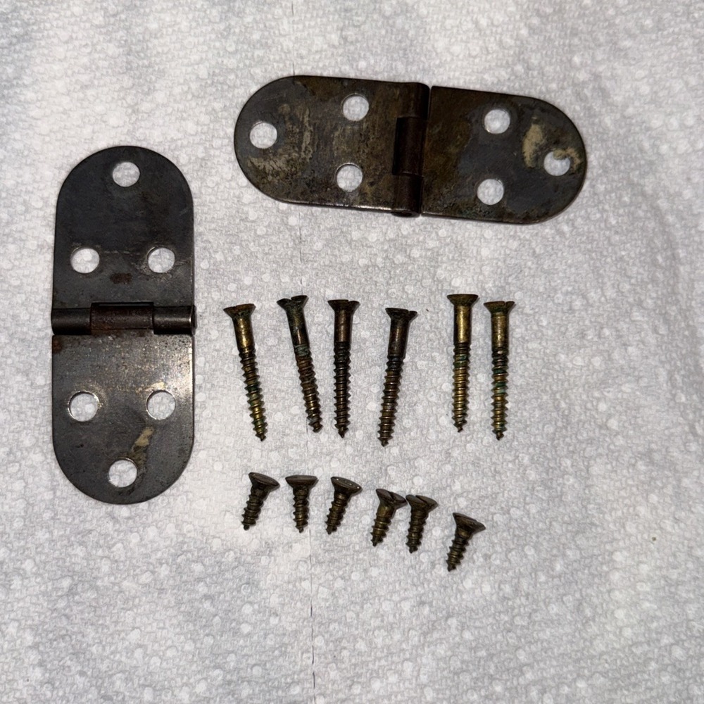 Singer Sewing Machine Top Lid Cabinet Hinges 2 W/original Screws
